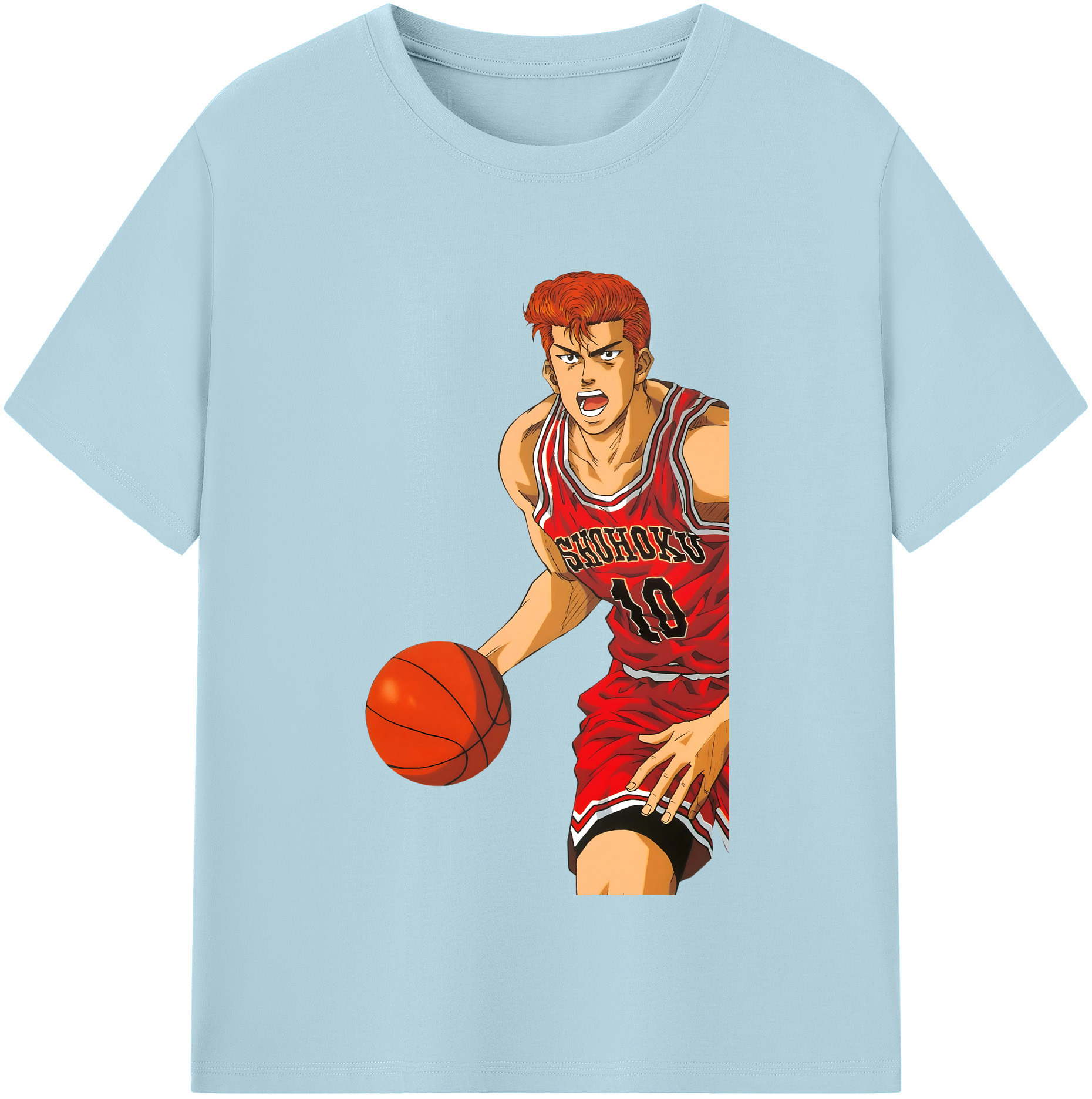 SLAM DUNK／スラムダンク 綿100％半袖Tシャツ（フロントプリント）